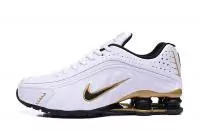 nike shox r4 hommes original rival white gold